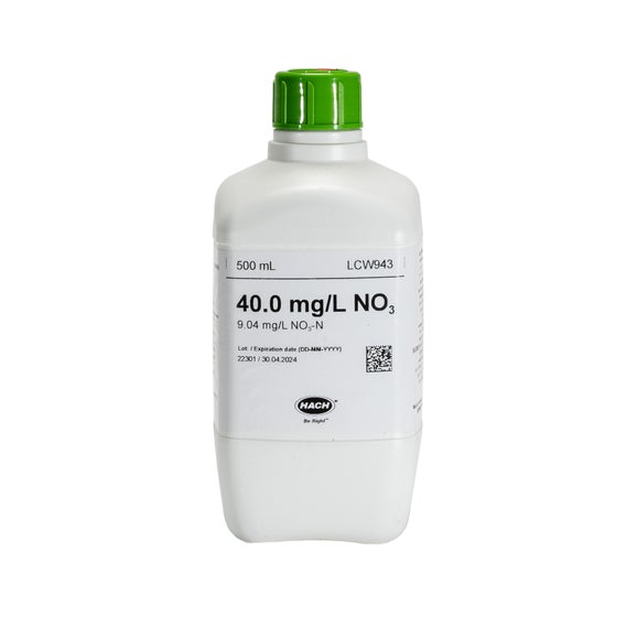 Nitratstandard, 40 mg/L NO₃ (9,04 mg/L NO₃-N), 500 mL